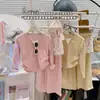 Estilo Mãe e Filho 2026 Primavera Estilo Universitário Roupa Feminina Primavera e Outono Moletom Casual com Zíper Versão Coreana da Moda para Crianças Mais Velhas