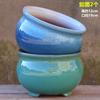 Vaso de Cerâmica Verde para Plantio de Diâmetro Extra Grande Vaso para Flores Suculentas de Diâmetro Grande Vaso para Varanda Doméstico Areia Roxa Cerâmica Grossa Artesanal Respirável