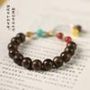 Pulsera de rosario de agarwood de lujo ligero nicho estilo Mori artístico de moda nacional original, pulsera con borla ajustable Duobao fragante para la muñeca