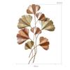 Metal Lujo Ligero Fondo de Pared de Sofá Fondo Decoración de Porche Colgante Hoja de Ginkgo Hierro Montado en Pared Gafas de Sol de Pared