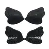Sujetador adhesivo de encaje nuevo transfronterizo, invisible, push-up, transpirable, para vestidos de novia y ropa formal, soporte lateral, fruncido lateral, y sujetador de silicona para corregir el pecho lateral