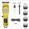Cortador de Cabelo Elétrico Transfronteiriço Recarregável Display Digital Cortador de Cabelo Cabeça de Barbear Elétrica Cortador de Cabelo Especial para Salão de Barbeiro