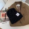 Estilo temperamento ~ Chapéu de lã torcida cor de doce elegante japonês proteção de orelha feminina chapéu de tricô inverno à prova de frio espessado quente