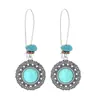 Pendientes Geométricos Populares de Aleación Estilo Resort de Playa para Mujeres Acrílico Turquesa Textura de Moda Pendientes al por Mayor