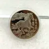 Medalla Conmemorativa 2026 Año del Caballo Plata Chapada en Oro Plata Chapada Caballo del Zodiaco Pequeño Regalo Club Reseña Seguro Banco Evento Pequeño Regalo