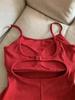 Hot Girl Sexy Pequeno Colete Sem Encosto Design Sense Beautiful Back Small Sling Verão Outer Wear Vermelho Interior Sem Mangas Top para Mulheres