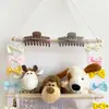 Popular Estilo Europeo y Americano de Amazon Múltiples Capas Almacenamiento de Muñecas para Habitación Infantil Decoración Colgante Palo de Madera Red de Almacenamiento para Juguetes de Peluche