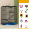 Gaiola de Esquilo de Três Camadas, Gaiola Especial para Chinchilas e Esquilos, Grande Gaiola Villa Elevada para Gerbils e Esquilos Voadores, Gaiola Pequena para Animais de Estimação