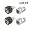 Conexión de accesorio para hidrolavadora pistola de agua adaptador M22-14 combinación rápida de rosca macho-hembra interna y externa de 3/8