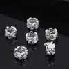Banhado a Ouro 14K Zircônia Espaçador Flor Suporte para Pulseira Colar DIY Joias Tecidas à Mão Suporte para Contas de Joias Joias Prontas para Venda