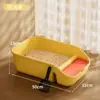 Bandeja de arena para gatos extra grande totalmente cerrada, desodorizante y anti salpicaduras, adecuada para gatitos, suministros para mascotas semi-cerrados