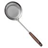 Acero Inoxidable 304 Espesado Espumadera de Cocina Casera Mango de Madera Anti-quemaduras Malla Espumadera Grande Colador