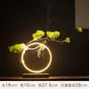 Lámpara LED Anillo Decoración Cerámica Nuevo Chino Zen Creativo Sala de Estar Entrada Oficina Escritorio Decoración del Hogar