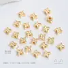 Fuerte retención de color oro de 14 quilates cuentas de piedra irregular espaciador con forma espiral de lana nudo de piña espaciador accesorios para joyería DIY