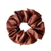 Scrunchies de Satén de Color Sólido de Moda Bandas Elásticas para el Cabello