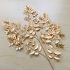 Folha de Leque Simulada de 3 Lâminas, Folha de Ginkgo, Eucalipto, Erva Coração, Vagem de Lótus Cauda de Pavão, Balde da Sorte, Acessórios de Flor de Ano Novo, Materiais de Flor