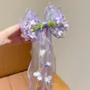 Super Accesorio para el Cabello de Malla con Lazo de Hada para Mujer, Tocado de Flor con Borlas Soñador, Pasador para Foto, Estilo de Flor para la Parte Posterior de la Cabeza