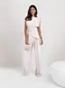 2025 Europa y Estados Unidos transfronterizo verano nuevo estación independiente AliExpress moda color sólido irregular traje femenino nicho lujo