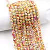 Turquesa sintética colorida cuenta redonda color tinta de pintura brillante con cuentas turquesa de 8 mm accesorios turquesa DIY