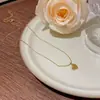 Joyería Transfronteriza Europea y Americana Moda y Exquisito Colgante Nicho Cadena Clavicular No Descolorante Oro de 18K Acero Titanio Accesorios de Collar para Mujer