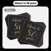 Servilletas de Papel Temáticas de Cumpleaños en Negro Oro y Oro Rosa, Temáticas por Edad, para Jubilación, Nacimiento de Bebé, Compromiso, Servilletas de Fiesta con Gradiente de Colores