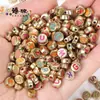 4 6 7 10 mm cuentas sueltas acrílicas cuentas con letras en inglés cuentas planas hechas a mano diy accesorios de joyería con cuentas pulsera