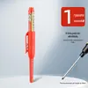Caneta Marcadora com Cabeça Longa de 45mm pode Adicionar Tinta à Base de Óleo à Prova d'Água Marcador de Linha para Buraco Profundo em Madeira Marcenaria Fechadura de Porta