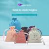 Bolsa de veludo com cordão para espartilho, bolsa para armazenamento de joias de alta qualidade, bolsa para embalagem de presente com brincos e argolas duplas