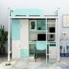 Cama combinada mesa inferior estudiante empleado empresa apartamento estantería elevada litera superior e inferior integrada hierro alto y bajo cama de dormitorio