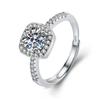 Anillo de Diamante Imitación Mosane Explosiones Transfronterizas Anillo de Mujer a Mozambique Joyería Anillo de Zirconia Anillo de Diamante Anillo de Boda Anillo de Pareja