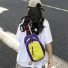 Bolsa de pecho de alto valor estilo coreano color blocking ins moderna personalizada para ir al trabajo, viajes casuales, ciclismo, un compartimento, bandolera