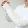 Mangas de Proteção Solar de Verão para Homens, Mangas de Braço de Seda de Gelo Anti-UV para Pesca, Estilo Masculino para Dirigir e Pedalar, Mangas Respiráveis e Frescas