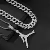 Venta Caliente Europea y Americana Hombre Volador Dunk Collar de Diamantes Accesorios de Baloncesto Calientes Australianos Joyería de Moda Hip Hop