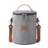 Bolsa de Almuerzo con Bolsa de Hielo de Cilindro Engrosado Mejorada Bolsa Redonda con Asa Portátil Barril Impermeable de Papel de Aluminio con Bolsa de Arroz Venta al por Mayor