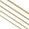 Colar Transfronteiriço Mais Vendido Masculino Feminino Aço Inoxidável Aço Titânio Corrente Torcida Grossa Ouro 18K