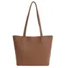 Bolso Tote Sencillo de Gran Capacidad para Viajes Diarios para Mujer 2025 Invierno Nuevo Estilo Lujo Accesible Color Contrastante Estilo Extranjero Exquisito Bolso de Hombro Único