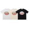 Marca de Moda Europeia e Americana RHUDE Estampa de Letras Casuais Vestido de Casal Camiseta Casual de Manga Curta para Homem Comércio Exterior Transfronteiriço