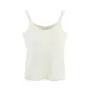 Dropshipping Outono e Inverno Novo Estilo Camisola Feminina Quente com Alças Duplas nos Ombros, Bojos no Peito, Forrada com Fleece, Térmica de Ajuste ao Corpo