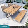 Mesas y Sillas Nórdicas para Exteriores Famosas en Internet, Sillas de Mimbre de Aleación de Aluminio para Jardín al Aire Libre y Casas de Huéspedes, Mesa de Comedor Combinada para Patio de Balcón