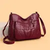 Bolsa Transversal Fashion de 2026, Grande Capacidade, Multi-compartimentos, Bolsa de Ombro Tote Casual para Viagem para Mães de Meia-idade e Idosas