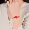 Nó Wenchang Pulseira Trançada de Corda Vermelha Pequena para Meninos Pulseira para Exame e Exame de Admissão de Pós-Graduação para Meninas Corda Trançada Boa Sorte Pequeno Presente