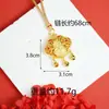 Nuevo Collar Antiguo de Arena Dorada para Mujer, Diseño de Estilo Étnico, Colgante de Calabaza Hueca de Herencia con Cierre Ruyi, Suministro de Joyería