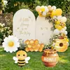 Decoración de letrero para jardín de revelación de género de bebé con temática de abejas, letrero para jardín de girasol con temática de abejas