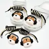 Acessórios de decoração de sapatos DIY para Crocs, fivelas decorativas fofas de pelúcia 3D de desenhos animados, leão e gato do zoológico para a superfície do sapato
