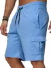 Nuevos overoles deportivos cortos para hombre de talla grande transfronterizos, shorts multibolsillos, pantalones de fitness, pantalones deportivos casuales