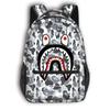 Nova Mochila Escolar Estudantil com Estampa Total de Tubarão Grande Capacidade Desenho Animado Moderna Mochila Infantil Moda Infantil Transfronteiriça Quente