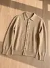 Cárdigan Casual de Punto para Hombre Otoño Invierno Cárdigan con Solapas Suéter para Hombre Manga Larga Botones Prendas de Punto