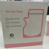 Sacos de Armazenamento de Leite de Pequena Capacidade para Comércio Exterior, Versão em Inglês em Estoque, Podem Ser Refrigerados, Sacos Descartáveis para Conservação de Leite Materno, Especificamente para Leite Materno