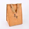 Bolsa Satchel de Papel Kraft Retrô Bolsa Térmica de Papel Dupont Personalizada Bolsa de Almoço de Grande Capacidade Bolsa para Lancheira de Piquenique ao Ar Livre
