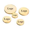 En stock Espejo Acero Inoxidable No Poroso Circular Tallado Colgante Brillante -30mm Multitamaño Accesorios para Joyería DIY